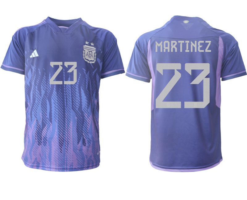 Men 2022 World Cup National Team Argentina away aaa version purple 23 Soccer Jersey